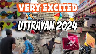 Very Excited For Uttrayan🪁 2024  Kite Flying Vlog  Surat Kite Festival  Shivu Boi Vlogs [upl. by Jaymie]