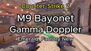 M9 BAYONET  Gamma Doppler Emerald 2024  Factory New FN  Skin Showcase  Animation CS2 [upl. by Sucramd]