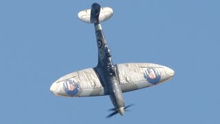 Spitfire great aerobatic display Midlands Air Festival [upl. by Tremain]