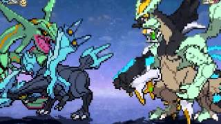 MUGEN Kyurem amp Black Kyurem Vs Rayquaza amp Arceus [upl. by Ennovad]