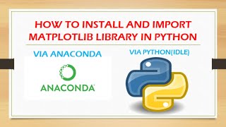 How to install matplotlib library in python  how to install Anaconda  What is data visualization [upl. by Ainegue797]