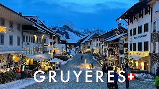 Gruyères Switzerland 4K  An astonishing medieval Swiss town [upl. by Yslehc]