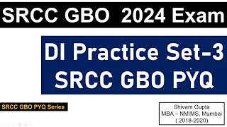 SRCC GBO 2024 Exam Data Interpretation Practice Set  PYQ Series  Mission SRCC Delhi [upl. by Mohammed]