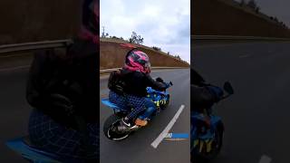 Lady On Superbike shorts automobile bike honda bikelife [upl. by Ardnekan]