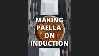 Making Seafood Paella on Induction [upl. by Rellek158]