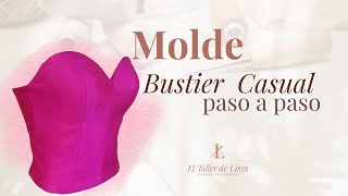 Como se hace el PATRÓN de un BUSTIER sencillo aquí te enseño el paso a paso [upl. by Goda]