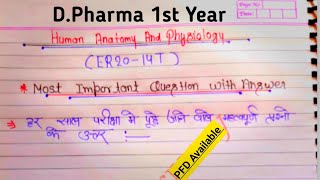 hap important question with answer d pharma 1st year hap important question with answer pdf hap [upl. by Hessney88]