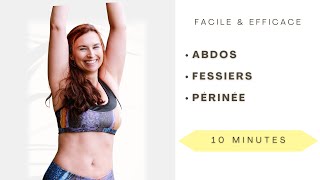 10 min abdos fessier périnée Transverse travail profond complet efficace Séverine Jacinto [upl. by Yelah482]