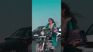 Indian girl 🧑‍🚒Royal Enfield bike 🏍️ road 🛣️ ride public reaction 🤩 shortsvideo shortsfeed sho [upl. by Seidnac269]