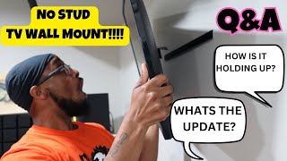 Studless Drywall TV Mount 1YEAR REVIEW QampA [upl. by Reibaj]