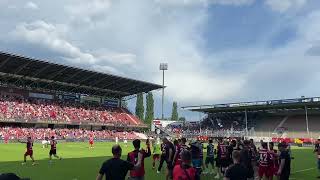 Landespokalfinale Energie Cottbus vs Babelsberg Pyrotechnik letzen Spielminuten Pokalübergabe￼ [upl. by Attinahs]