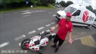 Careless DPD Driver knocks over a biker from behind 21 6 2016 [upl. by West]