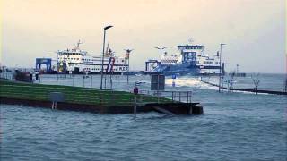 Orkan Xaver Sturmflut Hafen Wyk auf Föhr 05122013 [upl. by Anotyad]