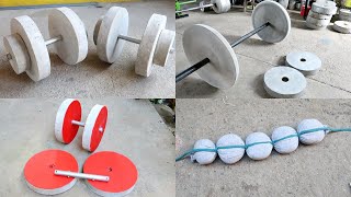 How To Make Homemade Concrete Dumbbells  Diy Cement Weights [upl. by Godden]