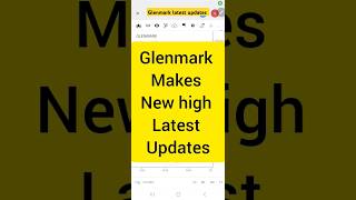 glenmark pharma share price latest news shorts stockmarket [upl. by Justen]