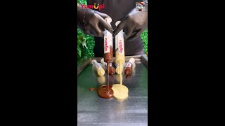 🍫🍯💉 ice Cream rolls  How To Make an Ice Cream  Chinese Food shorts iceCreamrolls [upl. by Nairde]