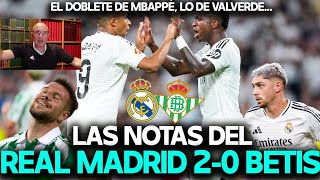 MBAPPÉ VALVERDE VINICIUS TCHOUAMENI RUIBAL CEBALLOS LAS NOTAS DEL REAL MADRID 20 REAL BETIS [upl. by Curr]