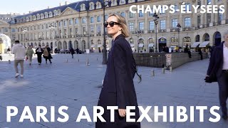 Paris Art Exhibits in the Champs Elysées Paris Museum of Modern Art and more [upl. by Forras168]