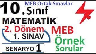 10 Sınıf Matematik 2 Dönem 1 Yazılı Örnek Senaryo Çözümleri  Senaryo 1  MEB örnek sorular 1 [upl. by Ecienal]