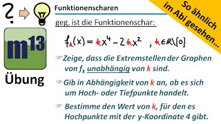 Funktionenscharen  Ableitung und Extrema so ähnlich im Abi gesehen [upl. by Allehcim451]