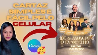 ARTE PARA IGREJA CARTAZ PARA CULTO PELO CELULAR 💫✨💗 [upl. by Almeta]