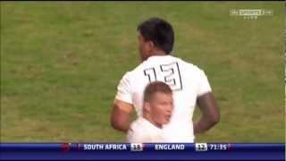 Manu Tuilagi big Hits on De Villiers [upl. by Anelat241]