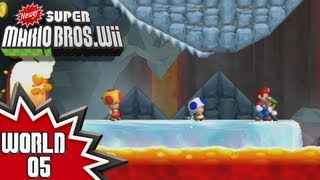 Newer Super Mario Bros Wii  World 5 22 [upl. by Nichy]