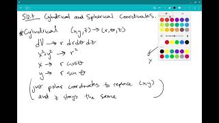 127  cylindrical and spherical coordinates [upl. by Bruis]