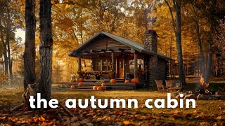 Autumn Ambience 🍂ㅣCrunching Leaves Birdsong amp CampfireㅣCabin Ambience [upl. by Arlina147]