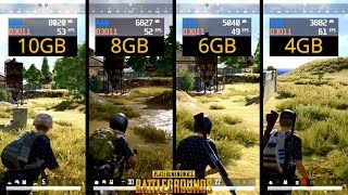 Pubg  4gb vs 6gb vs 8gb vs 10gb  Ram Test  2020 [upl. by Ennayhs]