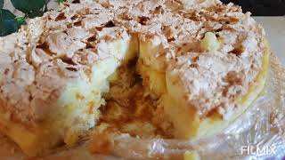 tarte au riz à la meringue👍👌تورته الارز بالموراك من اروع الوصفات [upl. by Kwok435]