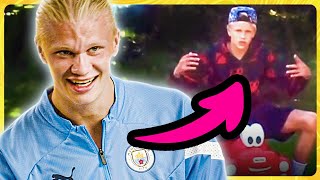 ERLING HAALAND reacts to his own RAP SONG 😂 [upl. by Hakan]