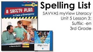 SAVVAS MyView Literacy Unit 5 Lesson 3 Spelling  3rd Grade [upl. by Initsed367]