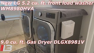 NEW 2024 LG 52 cu ft Front Load Washer amp 90 cu ft GAS Dryer WM8980HVA DLGX8981V Setup amp Info [upl. by Ahsinid]