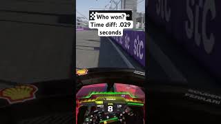 Closest F1 Finish Ever f1 nascar racing photofinish simracing f123 fyp ferrari formula1 [upl. by Mizuki]