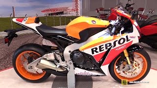 2015 Honda CBR1000RR Fireblade Repsol  Walkaround  2014 New York Motorcycle Show [upl. by Pickering381]