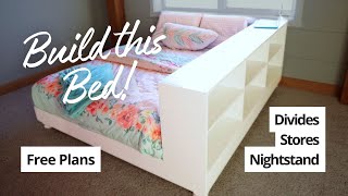 Building a Platform Bed with Side Divider Shelf [upl. by Pope]