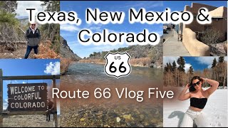 Route 66 Vlog 5  Cadillac Ranch Midway Point New Mexico Adventures amp Entering Colorado 🇺🇸✨🚗 [upl. by Olney]