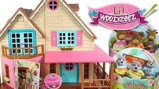 Lil Woodzeez Honeysuckle Hillside Cottage and Famileez Unboxing Toy Review [upl. by Iv158]