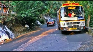 YERCAUD HILLS NSBus Turning on Yercaud Hills 1620 Hairpin Bend Road near Salem [upl. by Reynolds]