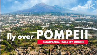 Pompeii and Vesuvio 4K fly over Pompei Pompeje Pompeji  Aerial drone footage [upl. by Gennaro]