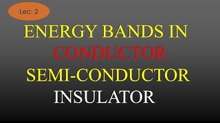 Lec2 Energy Bands in ConductorSemiconductorInsulator  EDC  R K Classes  HindiEng [upl. by Nalat]