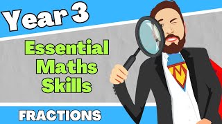 Year 3 Maths Lesson UK  FRACTIONS [upl. by Nodnrb]