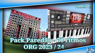 PACK PAREDAO 70 RITMOS YAMAHA PARA ORG 2023  2024 vídeo 2 [upl. by Leviram889]