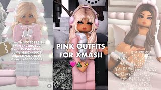 🩷🎄PINK outfits codes for berry avenue and bloxburg compilation TikTok [upl. by Merp]