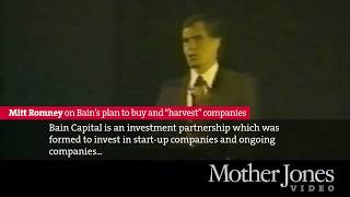 Mitt Romney on Bains plan to buy and quotharvestquot companies [upl. by Assetnoc]