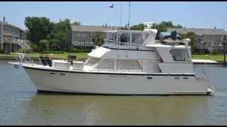 1982 Hatteras 48 Cockpit MY at Jay Bettis amp Co in Seabrook Texas [upl. by Suolhcin805]