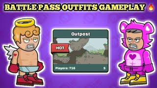 BATTLE PASS OUTFITS GAMEPLAY IN MINI MILITIA🔥🔥 [upl. by Vevine]