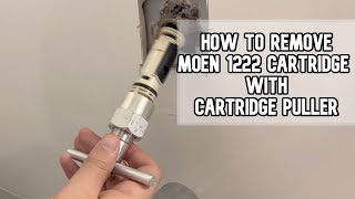 How to remove Moen 1222 cartridge with cartridge puller [upl. by Yenoh155]