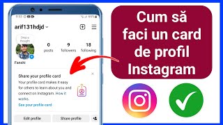 Cum să faci card de profil Instagram  Distribuiți cardul de profil pe Instagram [upl. by Solrak714]